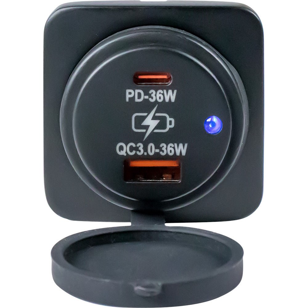 Sea - Dog USB A / USB C Square Surface Mount Power Socket - Marine Parts OnlyElectricalSea - Dog