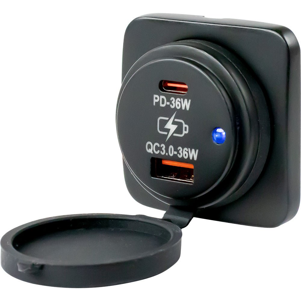 Sea - Dog USB A / USB C Square Surface Mount Power Socket - Marine Parts OnlyElectricalSea - Dog