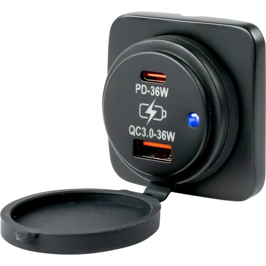 Sea - Dog USB A / USB C Square Surface Mount Power Socket - Marine Parts OnlyElectricalSea - Dog