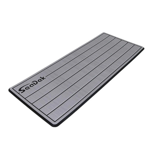 SeaDek 16&rdquo; x 39" 20mm Dual Density Large Teak Helm Pad w/SeaDek Logo - Brushed Texture - Storm Gray/Black (406.4mm x 990.6mm x 20mm) - Marine Parts OnlyBoat OutfittingSeaDek