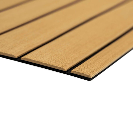 SeaDek 40" x 80" 6mm Teak Full Sheet - Brushed Texture - Camel/Black (1016mm x 2032mm x 6mm) - Marine Parts OnlyBoat OutfittingSeaDek