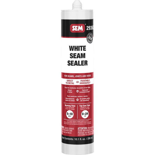 SEM 1K Seam Sealer - 10.1oz Tube - White - Marine Parts OnlyAutomotive/RVSEM
