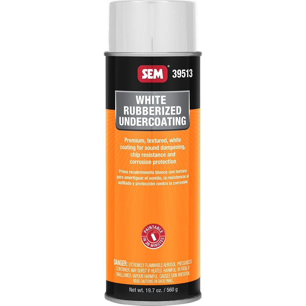 SEM Rubberized Undercoating - 24oz Aerosol Can - White - Marine Parts OnlyAutomotive/RVSEM