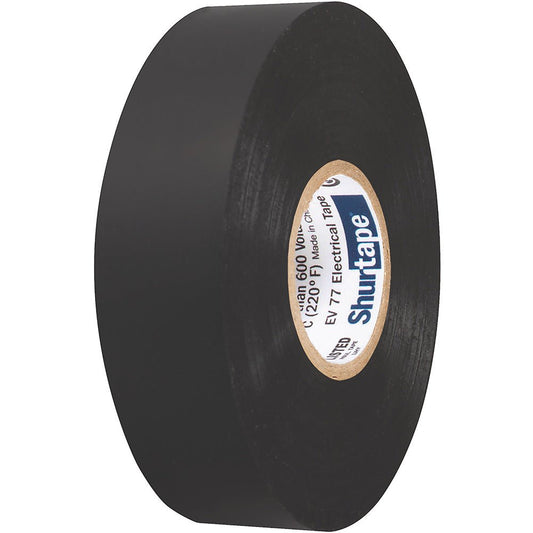 Shurtape EV 077B Professional Grade Black Electrical Tape f/Insulating &amp; Splicing - 3/4" x 66' - 10 - Pack - Marine Parts OnlyBoat OutfittingShurtape
