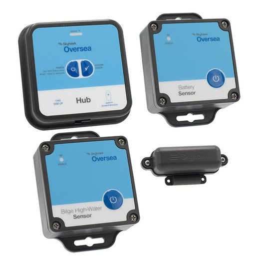 Skyhawk Oversea Starter Kit Hub - 1 Oversea Hub, 1 Battery Sensor, 1 Bilge High - Water Sensor &amp; 1 Entry Sensor - Marine Parts OnlyBoat OutfittingSkyhawk Oversea