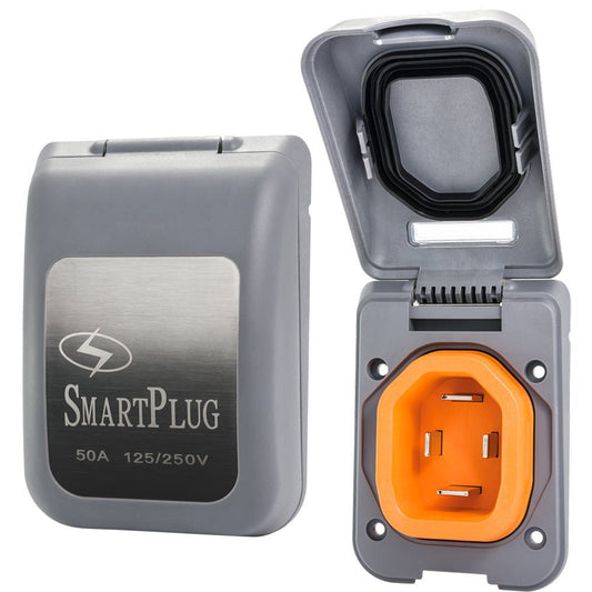 SmartPlug 50 AMP Male Non - Metallic Inlet Cover - Grey - Marine Parts OnlyElectricalSmartPlug