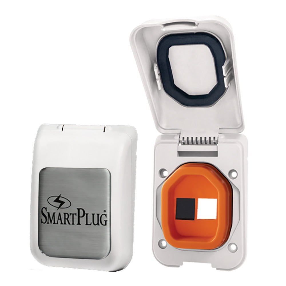 SmartPlug Data Port Case/Inlet Only - White Cover w/One Blank Plug &amp; One Open Port - Marine Parts OnlyElectricalSmartPlug