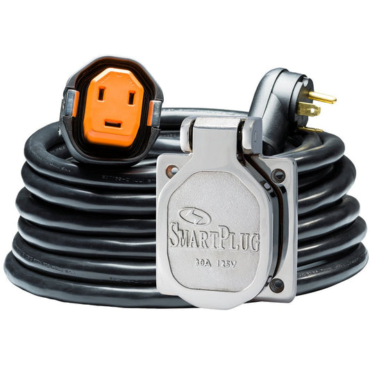 SmartPlug RV Kit 30 AMP Dual Configuration Cordset &amp; Stainless Steel Inlet Combo - 30&39; - Marine Parts OnlyAutomotive/RVSmartPlug