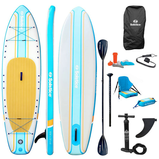 Solstice Watersports 10'6" Rambler Inflatable Stand - Up Paddleboard/Kayak 2 - In - 1 Kit w/Seat &amp; Convertible Paddle - Orange - Marine Parts OnlyPaddlesportsSolstice Watersports