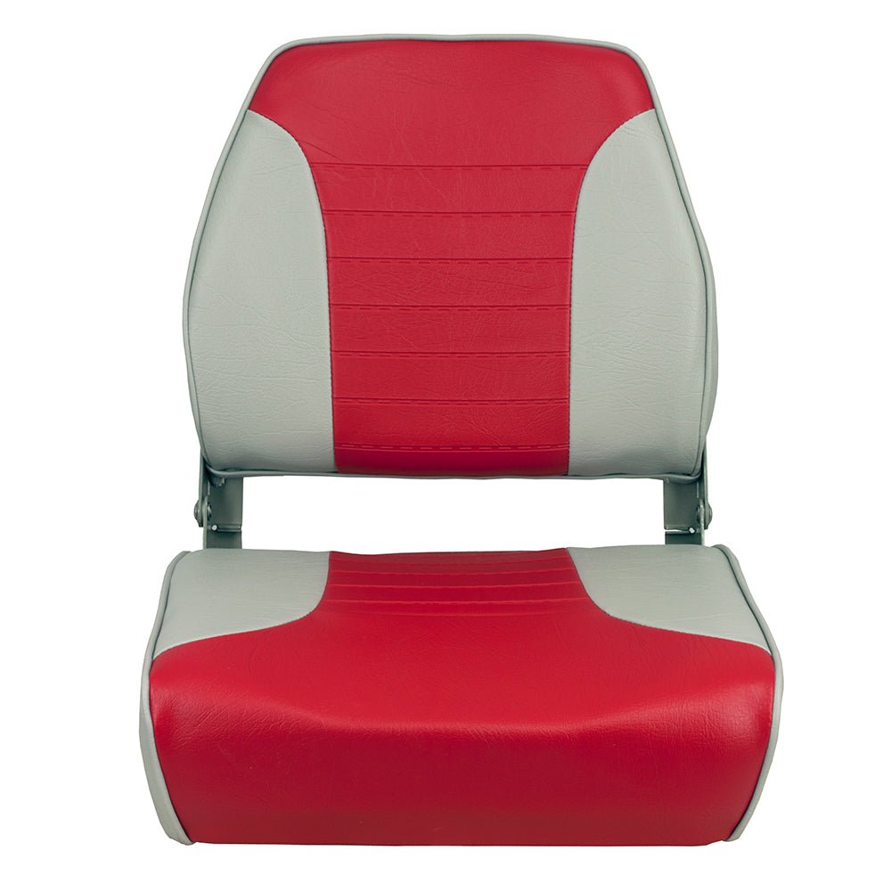 Springfield Economy Multi - Color Folding Seat - Grey/Red - Marine Parts OnlyBoat OutfittingSpringfield Marine