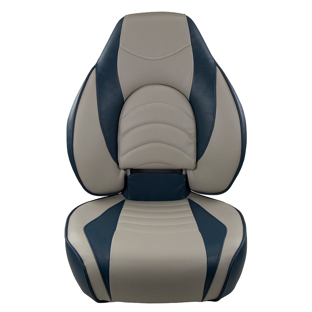 Springfield Fish Pro High Back Folding Seat - Blue/Grey - Marine Parts OnlyBoat OutfittingSpringfield Marine