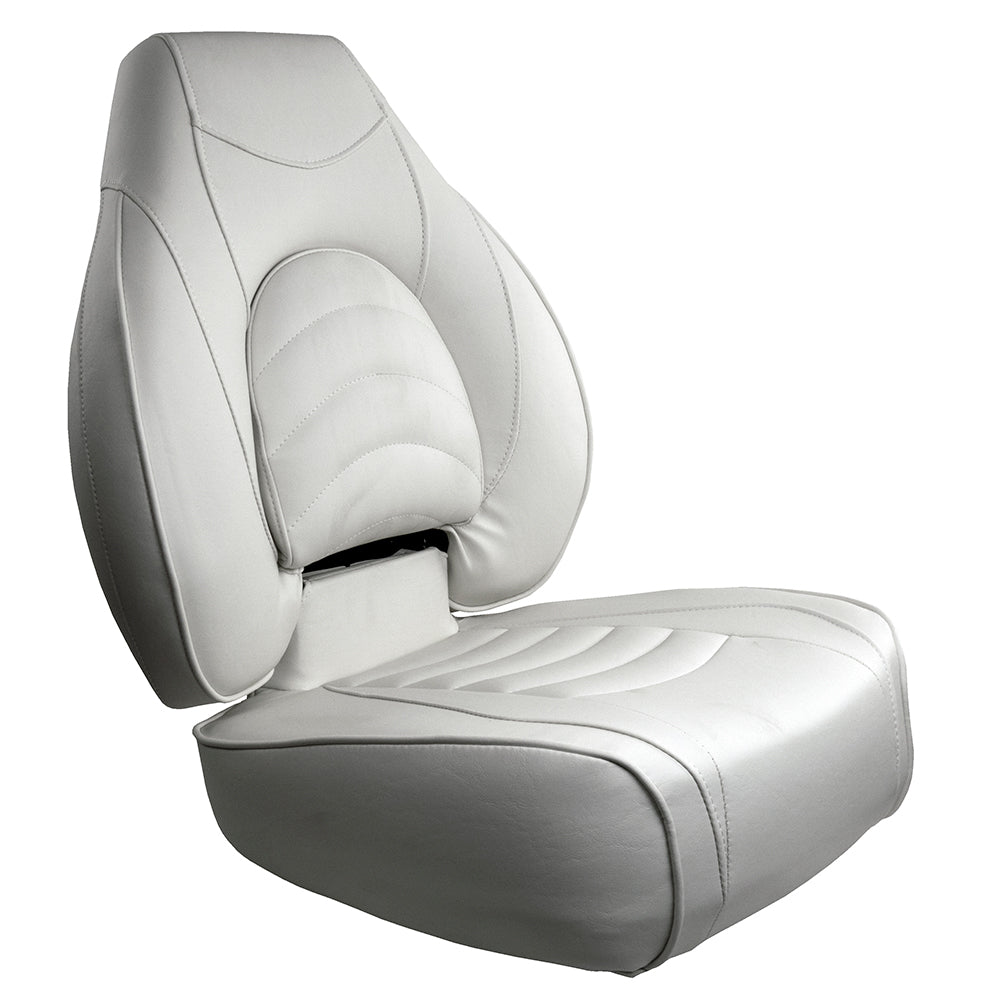 Springfield Fish Pro High Back Folding Seat - White - Marine Parts OnlyBoat OutfittingSpringfield Marine