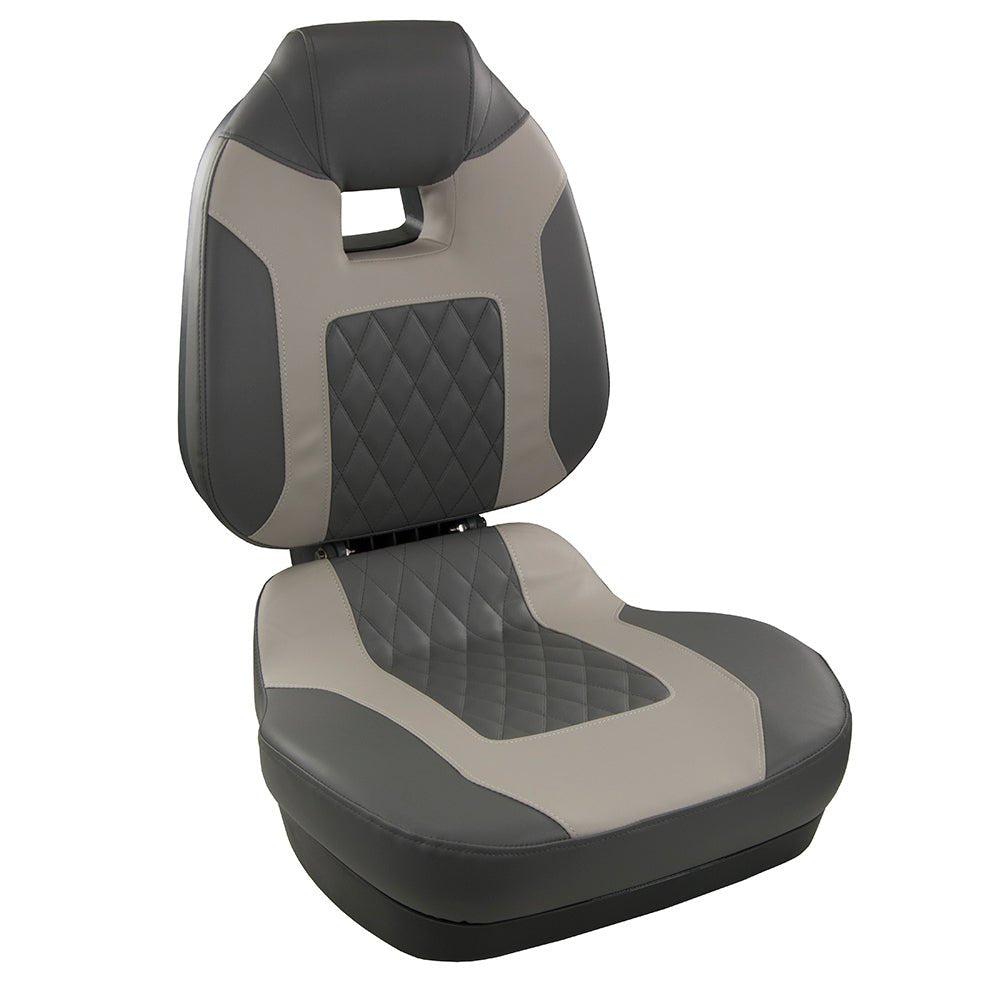 Springfield Fish Pro II High Back Folding Seat - Charcoal/Grey - Marine Parts OnlyBoat OutfittingSpringfield Marine