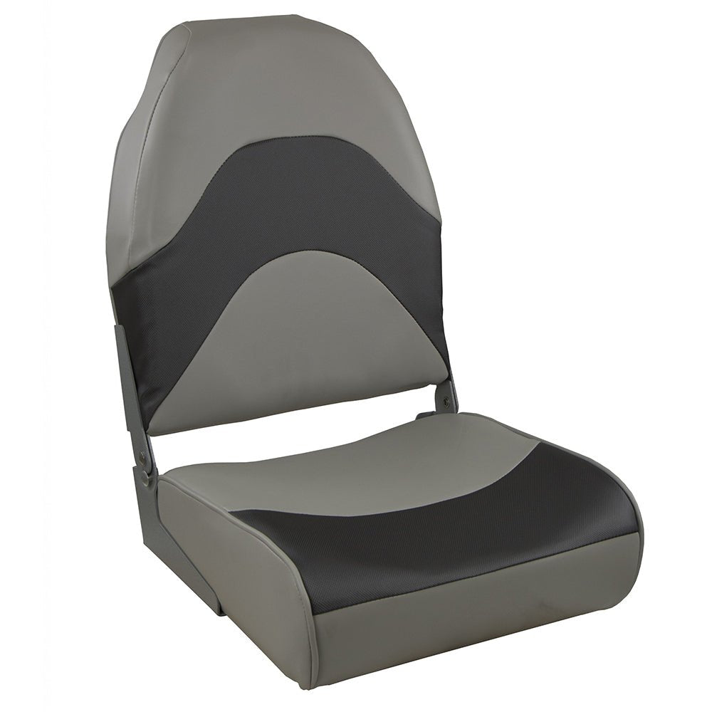 Springfield Premium Wave Folding Seat - Grey w/Meteor Stripe - Marine Parts OnlyBoat OutfittingSpringfield Marine