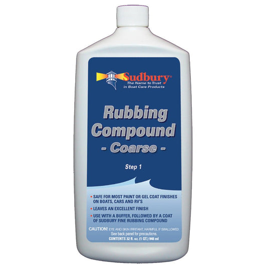 Sudbury Rubbing Compound Coarse - Step 1 - 32oz Fluid - Marine Parts OnlyBoat OutfittingSudbury
