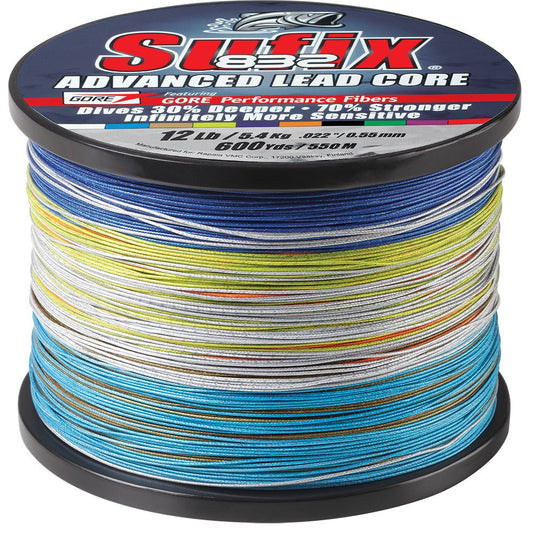 Sufix 832 Advanced Lead Core - 12lb - 10 - Color Metered - 600 yds - Marine Parts OnlyHunting & FishingSufix