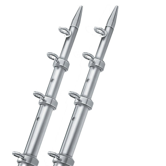 TACO 15' Silver/Silver Outrigger Poles - 1 - 1/8" Diameter - Marine Parts OnlyHunting & FishingTACO Marine