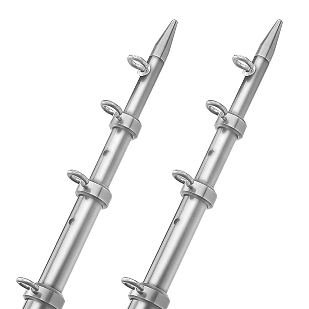 TACO 15' Telescopic Outrigger Poles HD 1 - &189;" - Silver/Silver - Marine Parts OnlyHunting & FishingTACO Marine