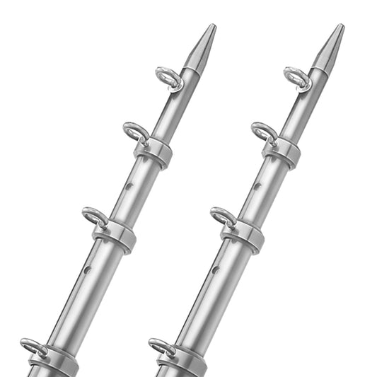 TACO 15' Telescopic Outrigger Poles HD 1 - &189;" - Silver/Silver - Marine Parts OnlyHunting & FishingTACO Marine