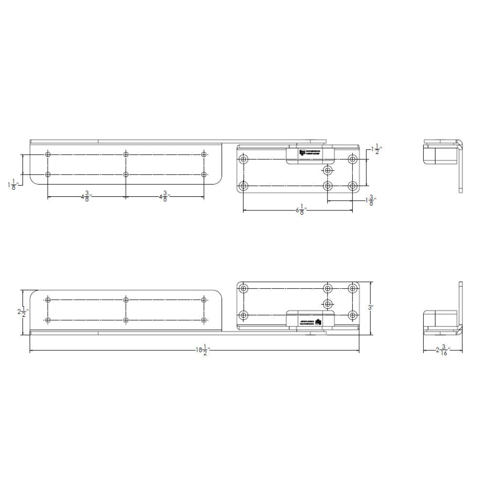 TACO Command Ratchet Hinge - 18 - 1/2" - 316 Stainless Steel Polished w/Hard Stop - Marine Parts OnlyMarine HardwareTACO Marine
