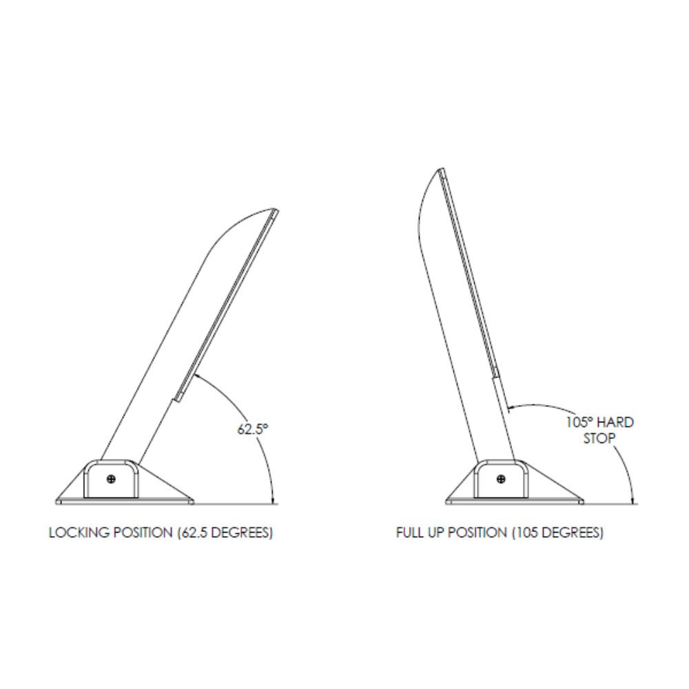 TACO Command Ratchet Hinge - 18 - 1/2" - 316 Stainless Steel Polished w/Hard Stop - Marine Parts OnlyMarine HardwareTACO Marine