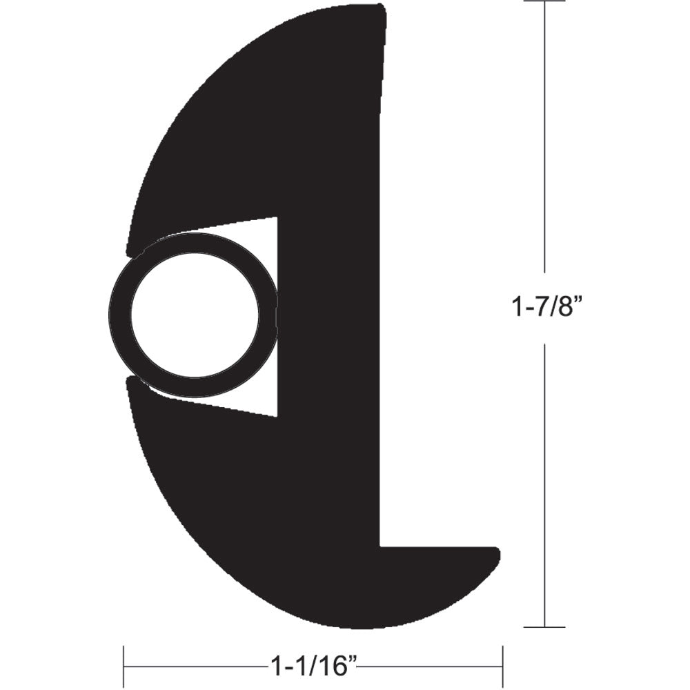 TACO Flex Vinyl Rub Rail Kit - Black w/Black Insert - 50' - 1 - 7/8" x 1 - 1/16" - Marine Parts OnlyMarine HardwareTACO Marine