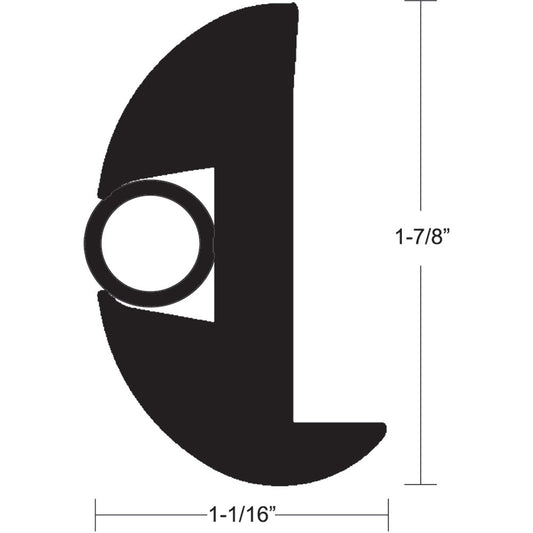 TACO Flex Vinyl Rub Rail Kit - Black w/Black Insert - 50' - 1 - 7/8" x 1 - 1/16" - Marine Parts OnlyMarine HardwareTACO Marine