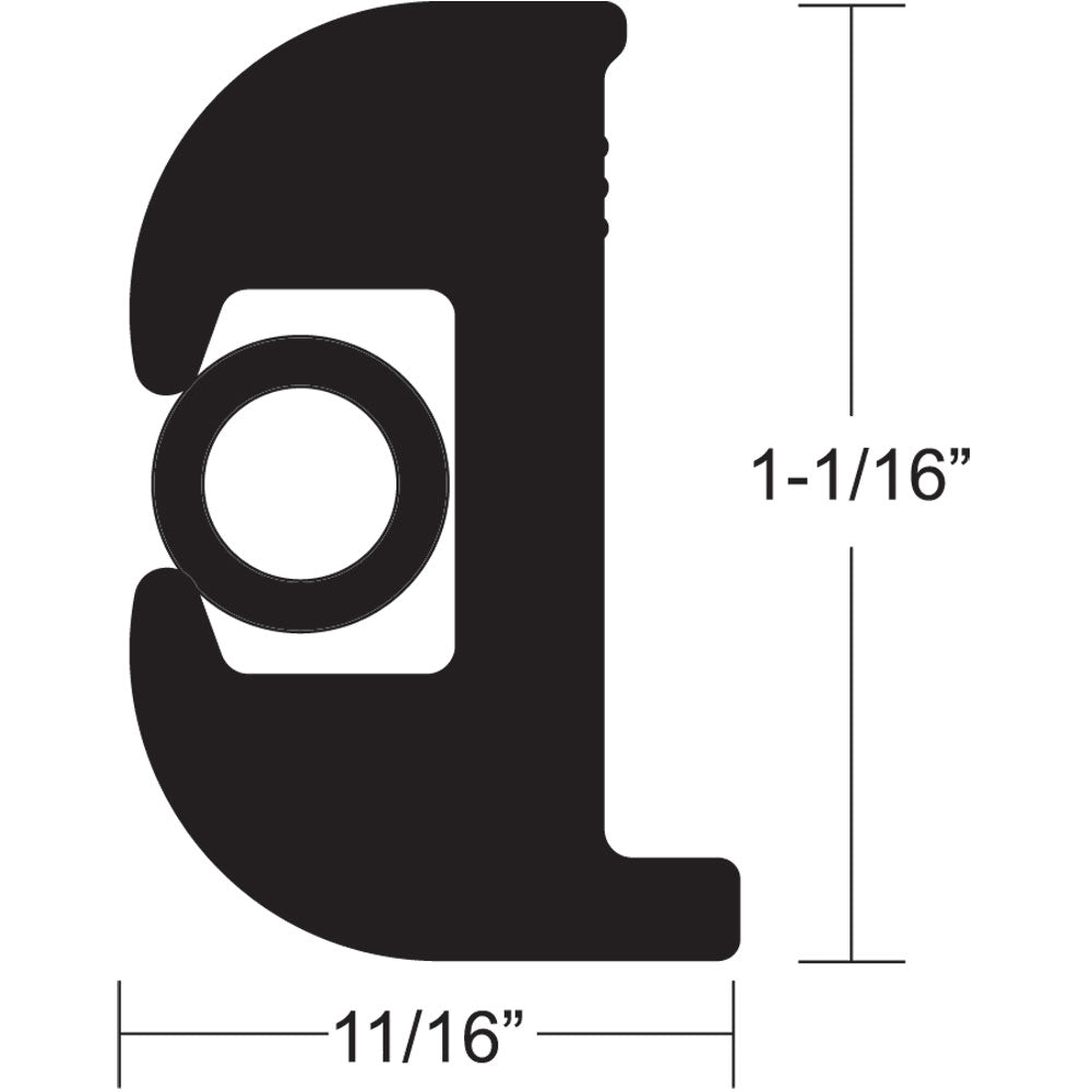 TACO Flex Vinyl Rub Rail Kit - Black w/Black Insert - 70' - 1 - 1/16" x 11/16" - Marine Parts OnlyMarine HardwareTACO Marine