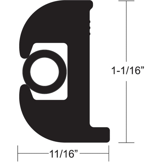 TACO Flex Vinyl Rub Rail Kit - Black w/Black Insert - 70' - 1 - 1/16" x 11/16" - Marine Parts OnlyMarine HardwareTACO Marine