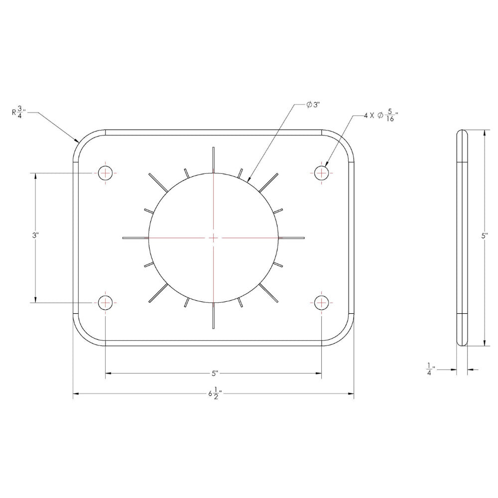 TACO Grand Slam 300 Universal Backing Plate f/GS - 300 &amp; GS - 390 - Pair - Marine Parts OnlyHunting & FishingTACO Marine