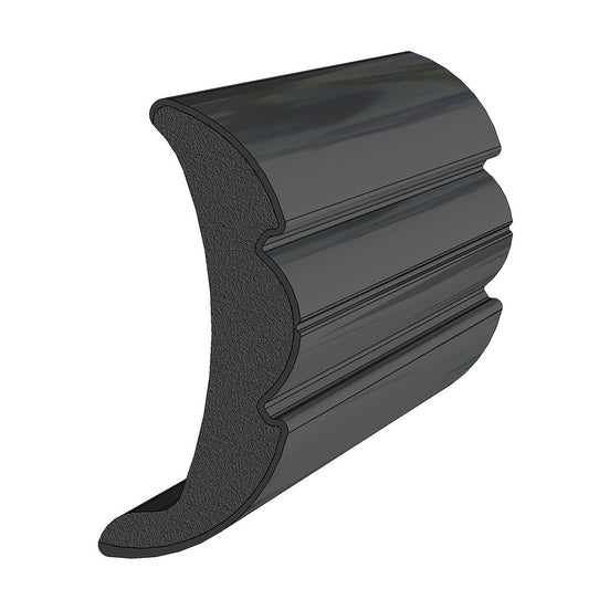 TACO Rigid Vinyl Flex - Core Rub Rail 2" x 7/8" - Black 60&39; - Marine Parts OnlyMarine HardwareTACO Marine