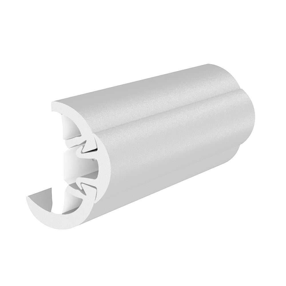 TACO SuproFlex Rub Rail Kit w/Flex Vinyl Overlay Insert - 1 - 5/8"H x 7/8"W x 60'L - White w/White Insert - Marine Parts OnlyMarine HardwareTACO Marine