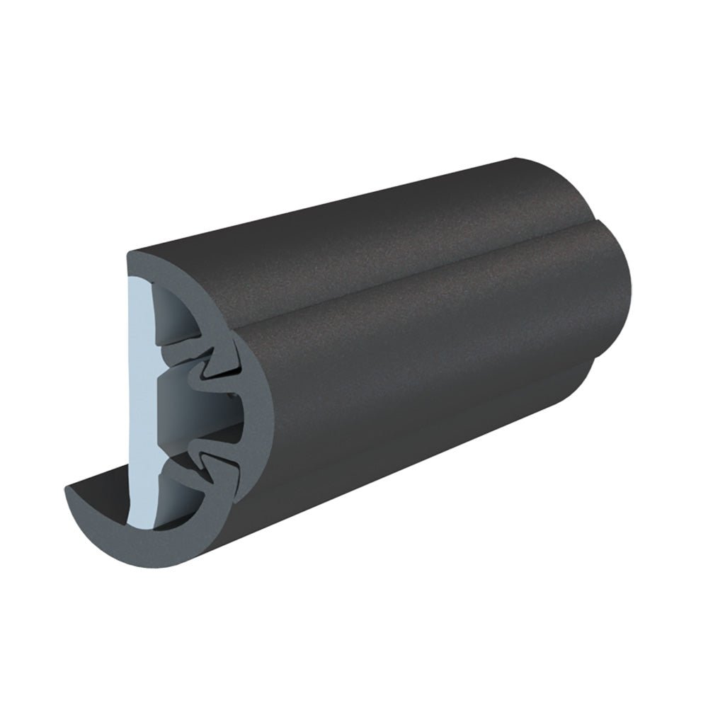 TACO SuproFlex Rub Rail Kit w/Flex Vinyl Overlay Insert - 2"H x 1 - 1/4"W x 80'L - Black w/Black Insert - Marine Parts OnlyMarine HardwareTACO Marine