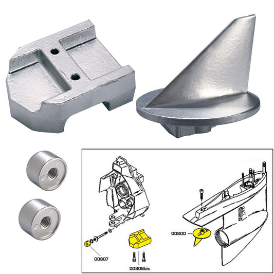 Tecnoseal Anode Kit w/Hardware - Mercury Alpha 1 Gen 1 - Magnesium - Marine Parts OnlyBoat OutfittingTecnoseal
