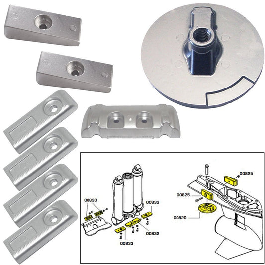 Tecnoseal Anode Kit w/Hardware - Mercury Verado 6 - Aluminum - Marine Parts OnlyBoat OutfittingTecnoseal