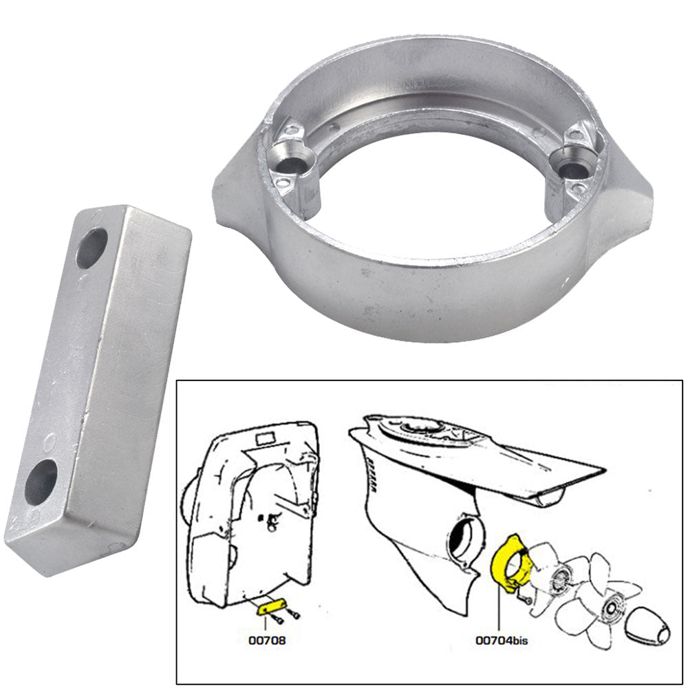 Tecnoseal Anode Kit w/Hardware - Volvo Duo - Prop 290 - Zinc - Marine Parts OnlyBoat OutfittingTecnoseal