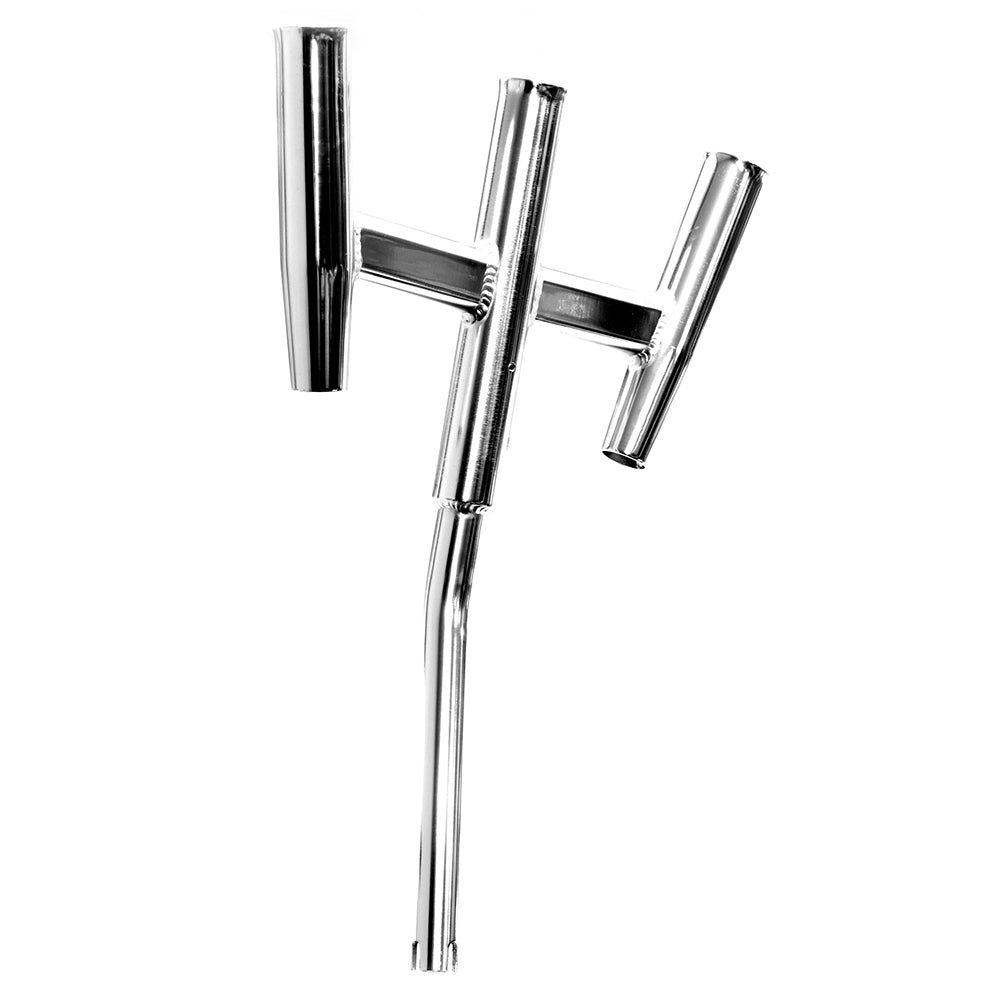 Tigress Triple Aluminum Kite Rod Holder - Bent Butt - Polished - Marine Parts OnlyHunting & FishingTigress