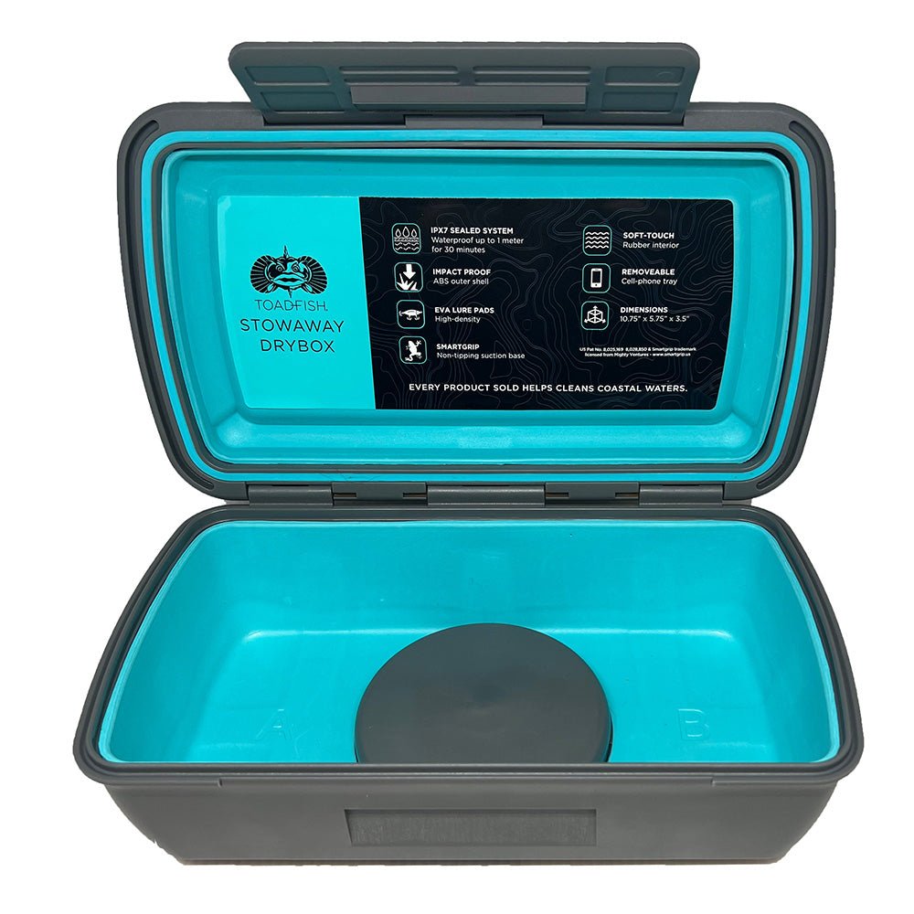 Toadfish Stowaway Dry Box w/Smart Grip &amp; Cell Phone Tray Insert - Marine Parts OnlyBoat OutfittingToadfish