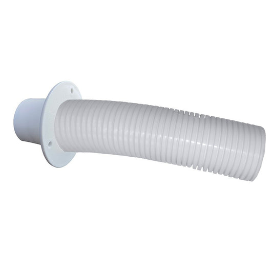 Trident Marine 10&39; White Stern Flex Hose w/Transom Flange - Marine Parts OnlyBoat OutfittingTrident Marine