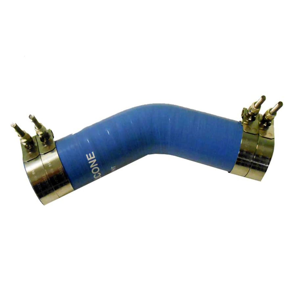 Trident Marine 2 - 1/2" ID 45&deg; Blue Silicone Molded Wet Exhaust Elbow w/4 T - Bolt Clamps - Marine Parts OnlyEngine Parts & ServiceTrident Marine