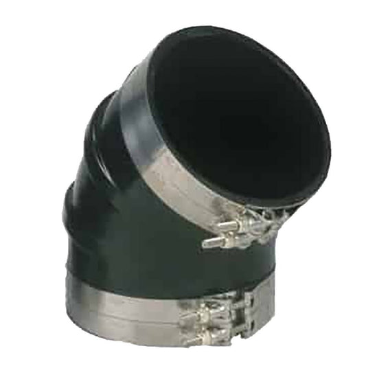 Trident Marine 3 - 1/2" ID 45 - Degree EPDM Black Rubber Molded Wet Exhaust Elbow w/4 T - Bolt Clamps - Marine Parts OnlyEngine Parts & ServiceTrident Marine