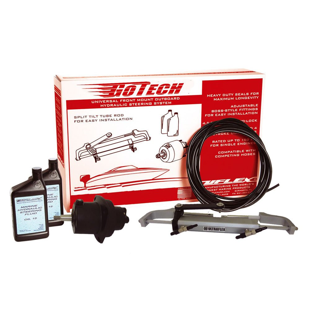 UFlex GoTech&153; 1.0 Universal Front Mount Outboard Hydraulic Steering System - Marine Parts OnlyBoat OutfittingUflex USA