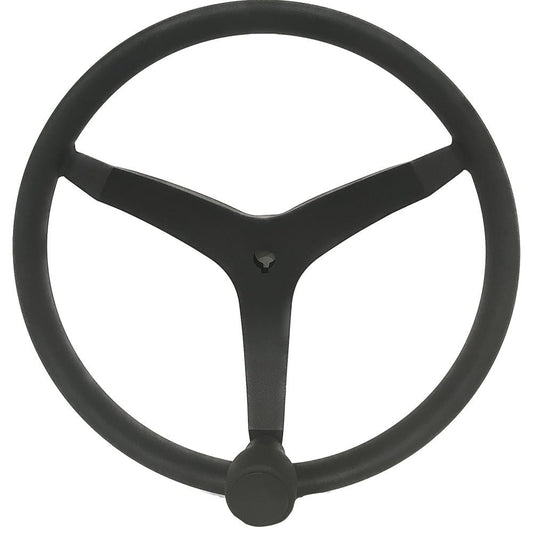 Uflex - V46 - 13.5" Stainless Steel Steering Wheel w/Speed Knob - Black - Marine Parts OnlyMarine HardwareUflex USA