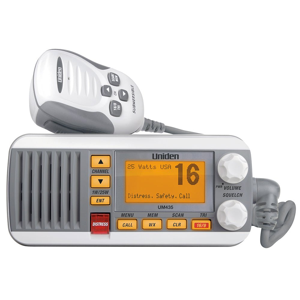 Uniden UM435 Fixed Mount VHF Radio - White - Marine Parts OnlyCommunicationUniden
