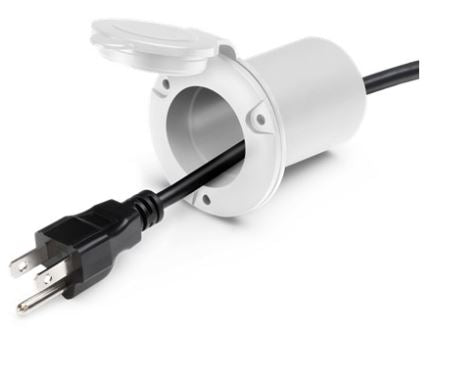 UNIVERSAL AC BCPLUG HOLDER - WHITE - Marine Parts OnlyPRO MARINER