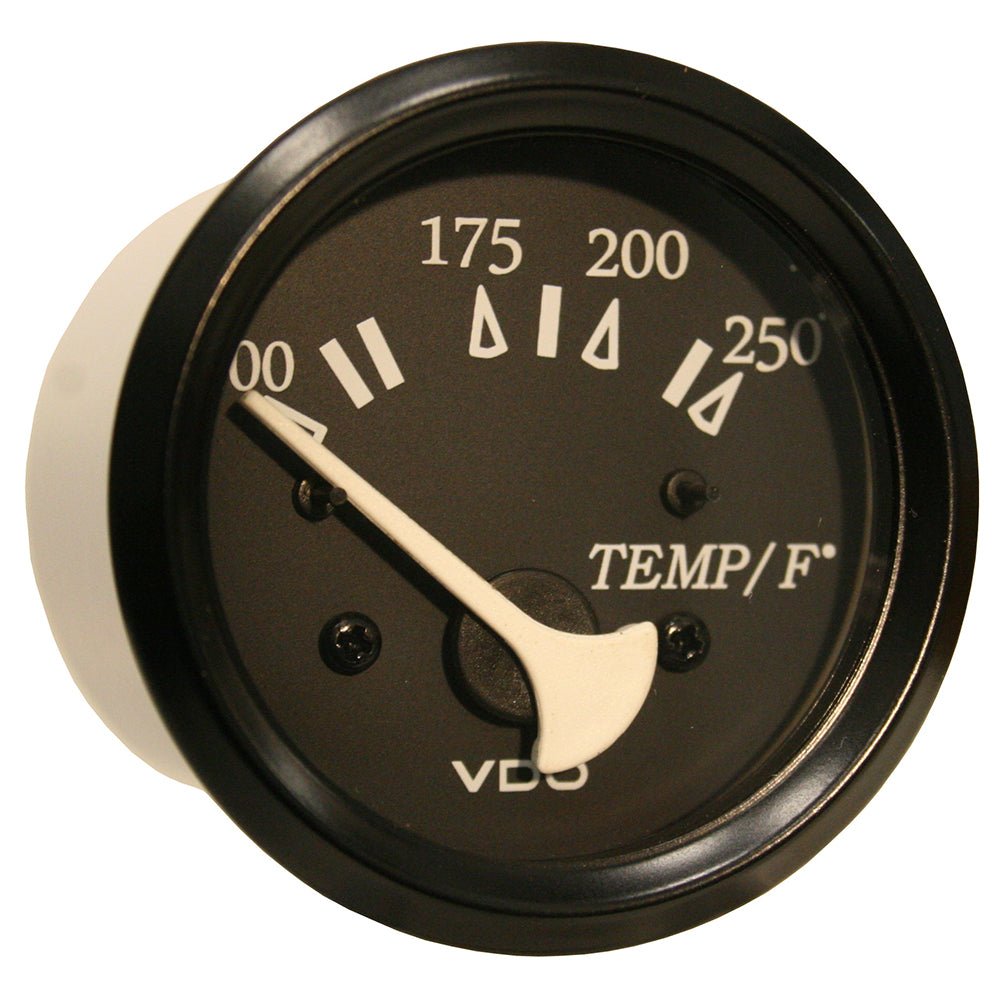 VDO Cockpit Marine 52mm (2 - 1/16") 250&deg; F Water Temperature Gauge - Black Dial/Bezel - Marine Parts OnlyMarine Navigation & InstrumentsVDO