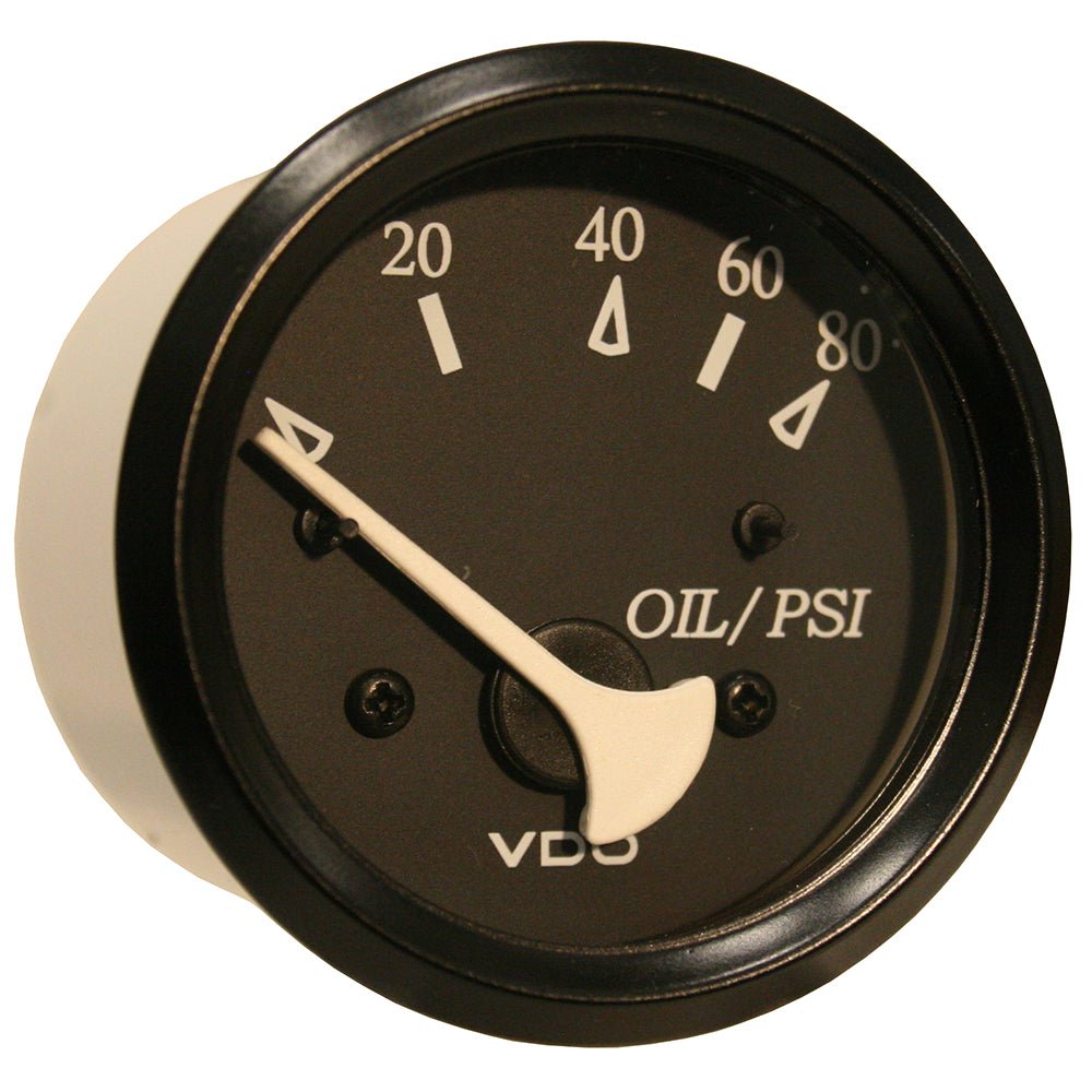 VDO Cockpit Marine Oil Pressure Gauge - 80 PSI - Black Dial/Bezel - Marine Parts OnlyMarine Navigation & InstrumentsVDO