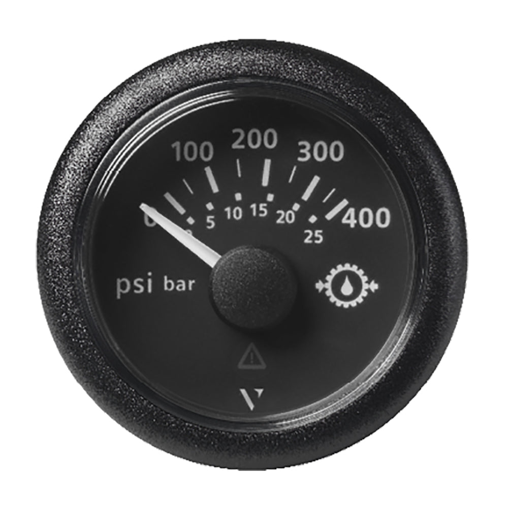 Veratron 2 - 1/16" (52mm) ViewLine Transmission Oil Pressure 400 PSI/25 Bar - Black Dial &amp; Round Bezel - Marine Parts OnlyMarine Navigation & InstrumentsVeratron