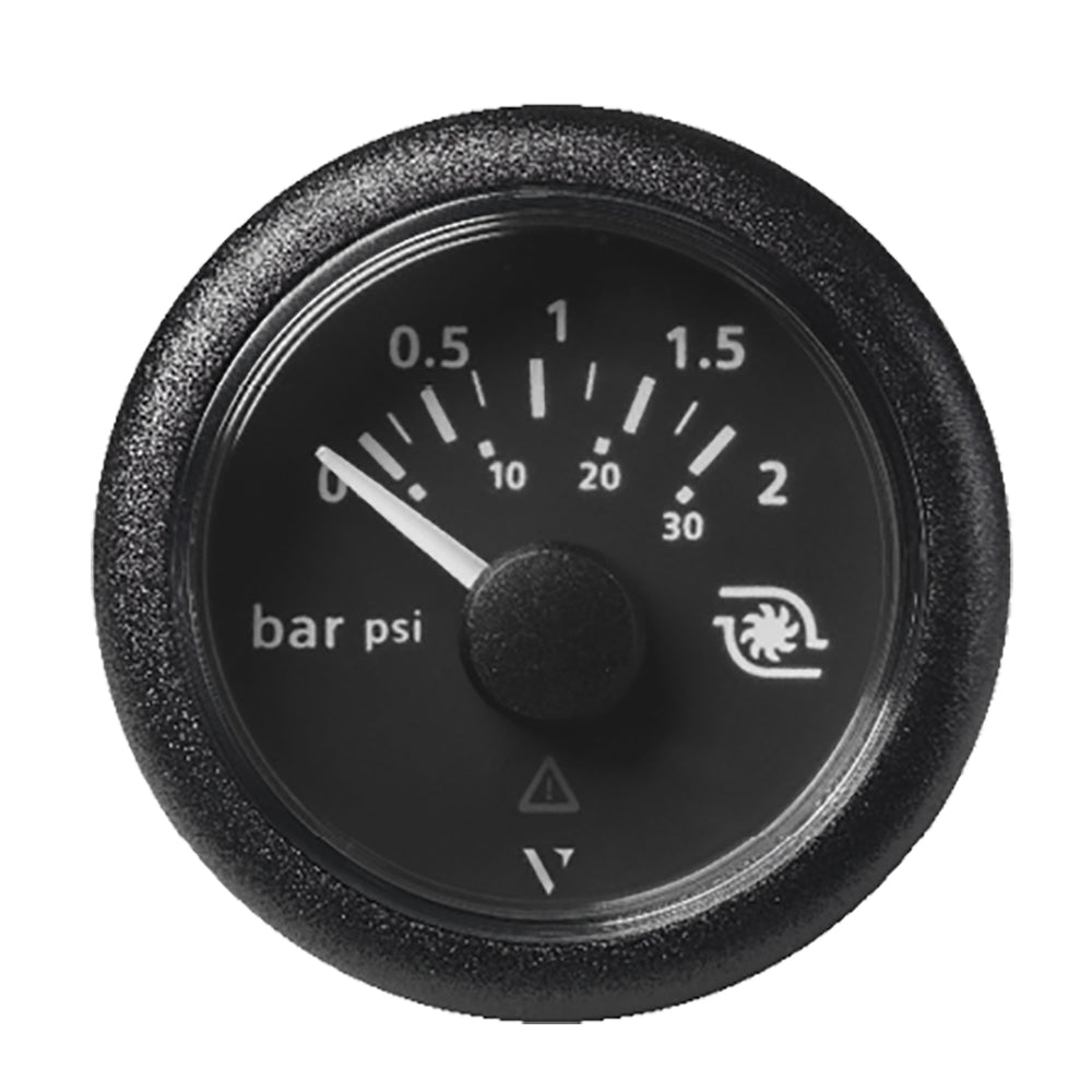 Veratron 52MM (2 - 1/16") ViewLine Boost Pressure Gauge 2 Bar/30 PSI - Black Dial &amp; Round Bezel - Marine Parts OnlyMarine Navigation & InstrumentsVeratron