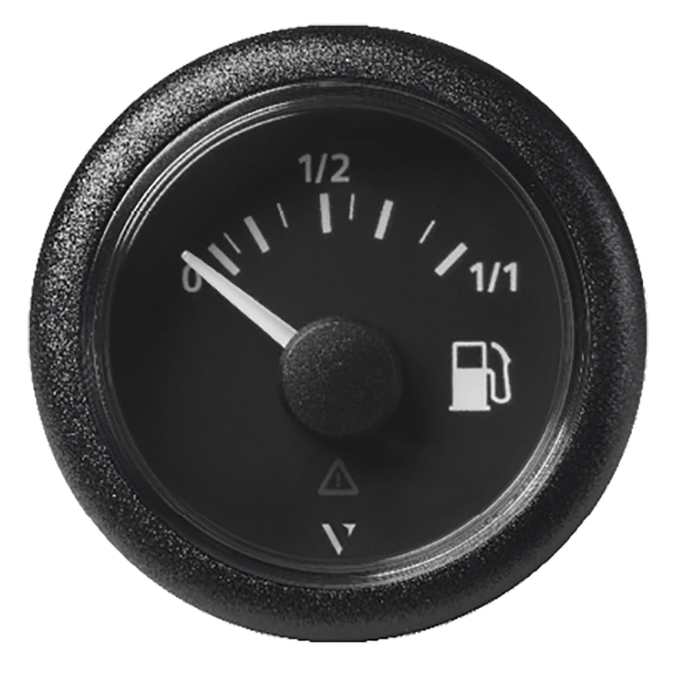 Veratron 52MM (2 - 1/16") ViewLine Fuel Level Gauge 0 - 1/1 - 3 to 180 OHM - Black Dial &amp; Round Bezel - Marine Parts OnlyMarine Navigation & InstrumentsVeratron